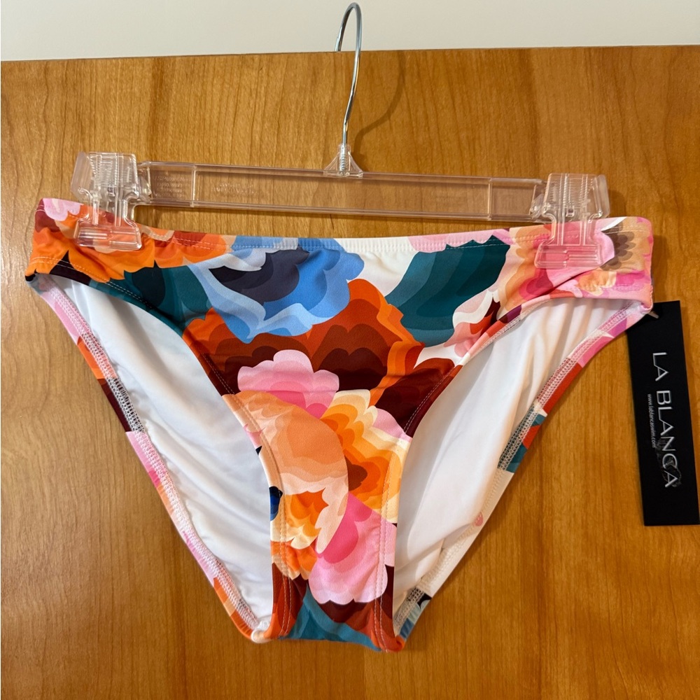 La Blanca Hipster Swim Bottom Only Floral Rhythm Boho Colorful Beach NWT Size 6